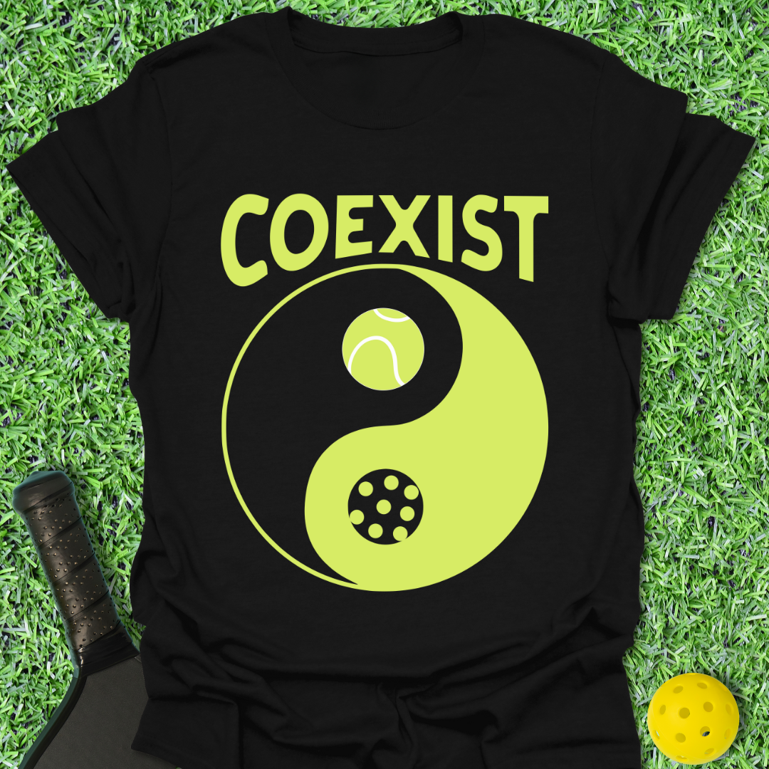 Coexist Tennis Pickleball T-Shirt