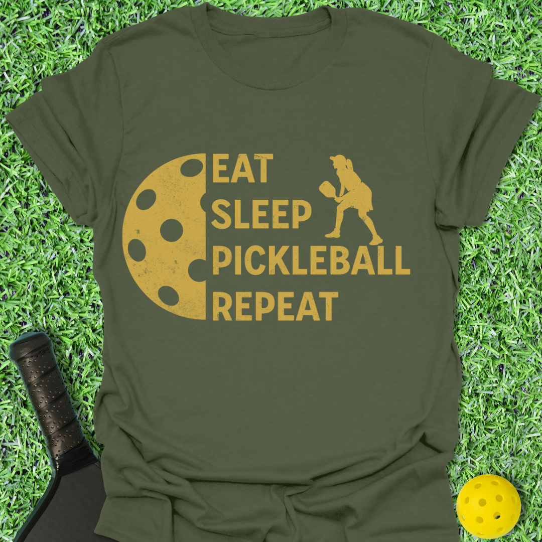 Eat Sleep Pickleball Repeat Gal T-Shirt
