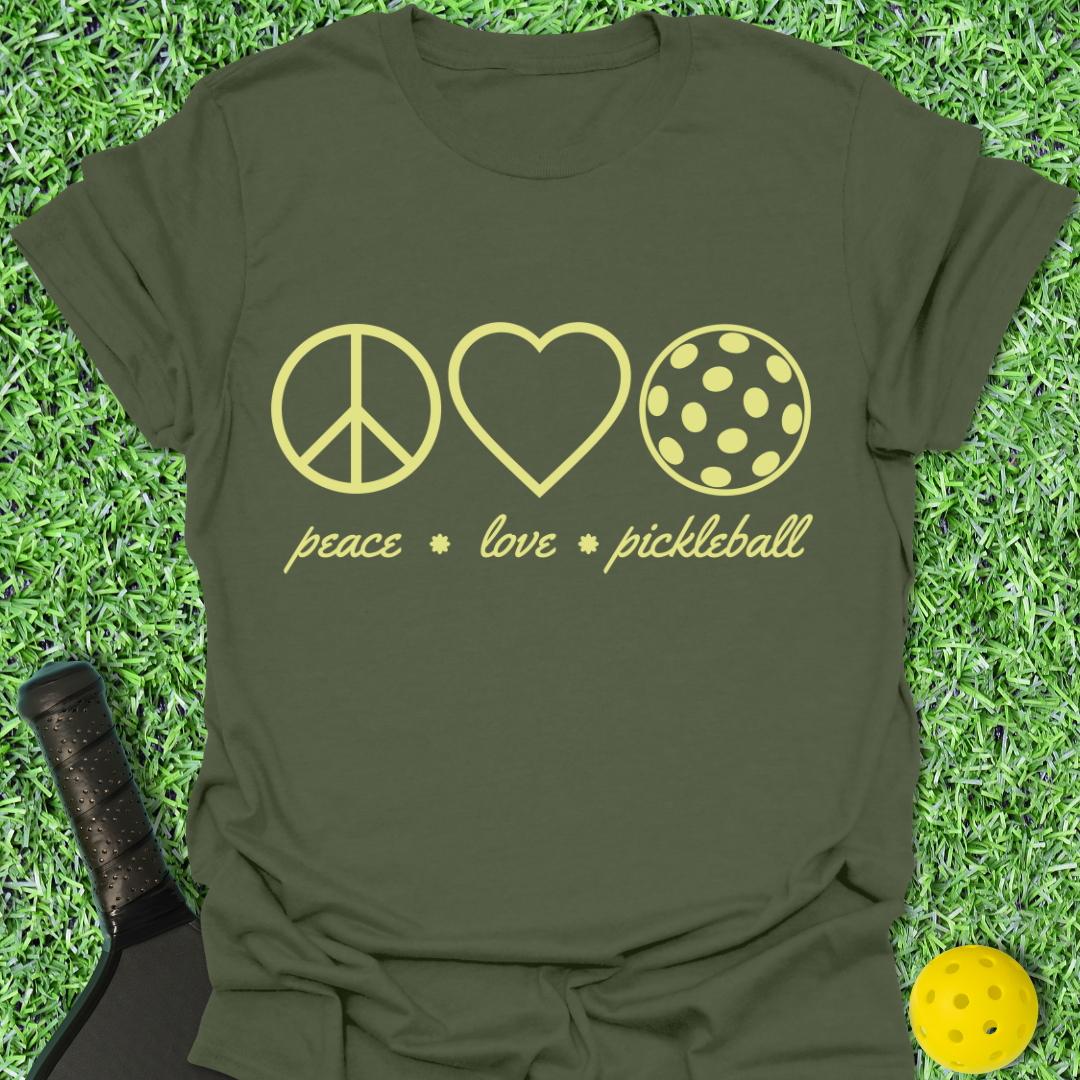 Peace Love Pickleball T-Shirt