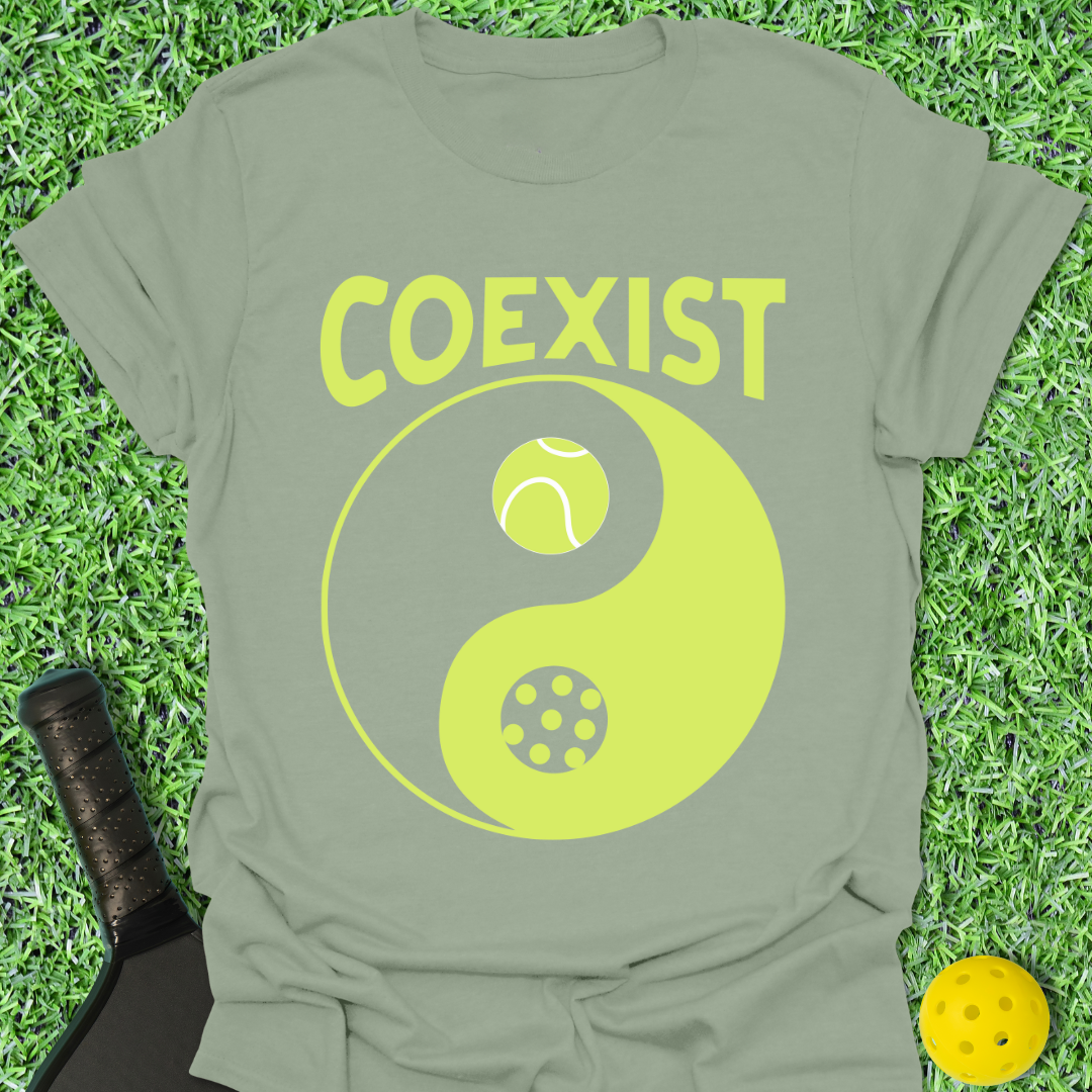 Coexist Tennis Pickleball T-Shirt