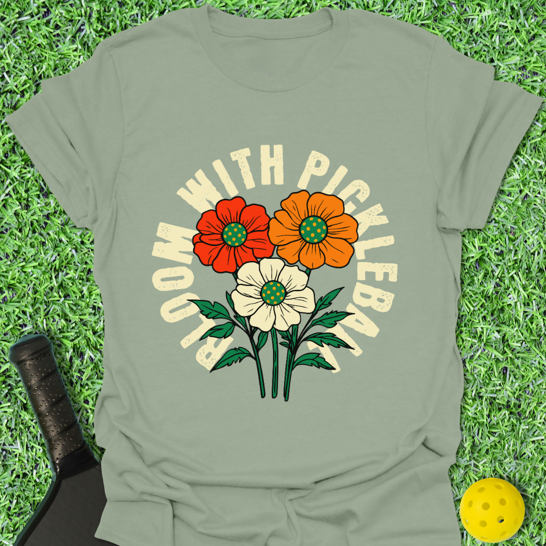 Bloom With Pickleball T-Shirt