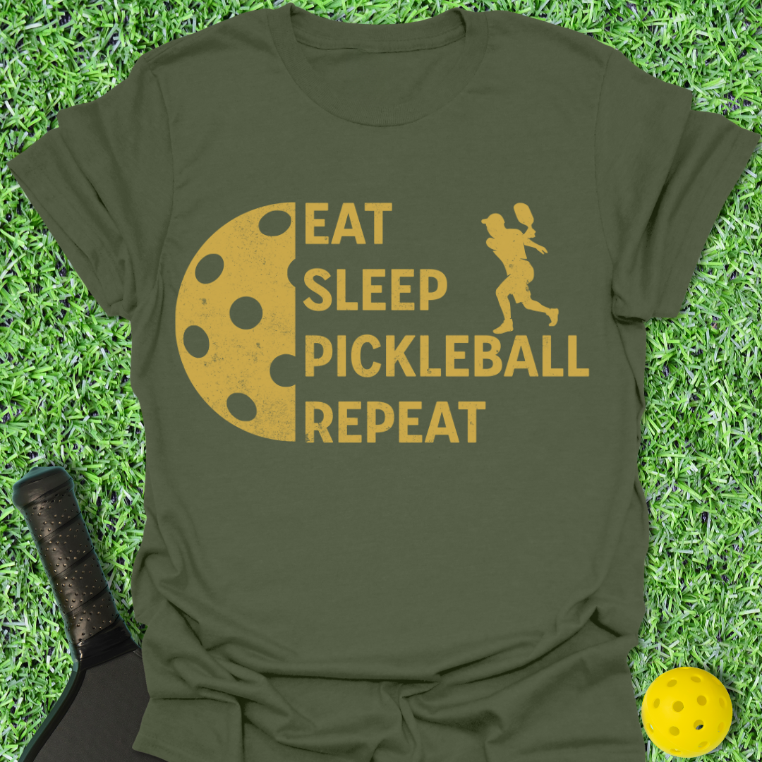 Eat Sleep Pickleball Repeat Guy T-Shirt