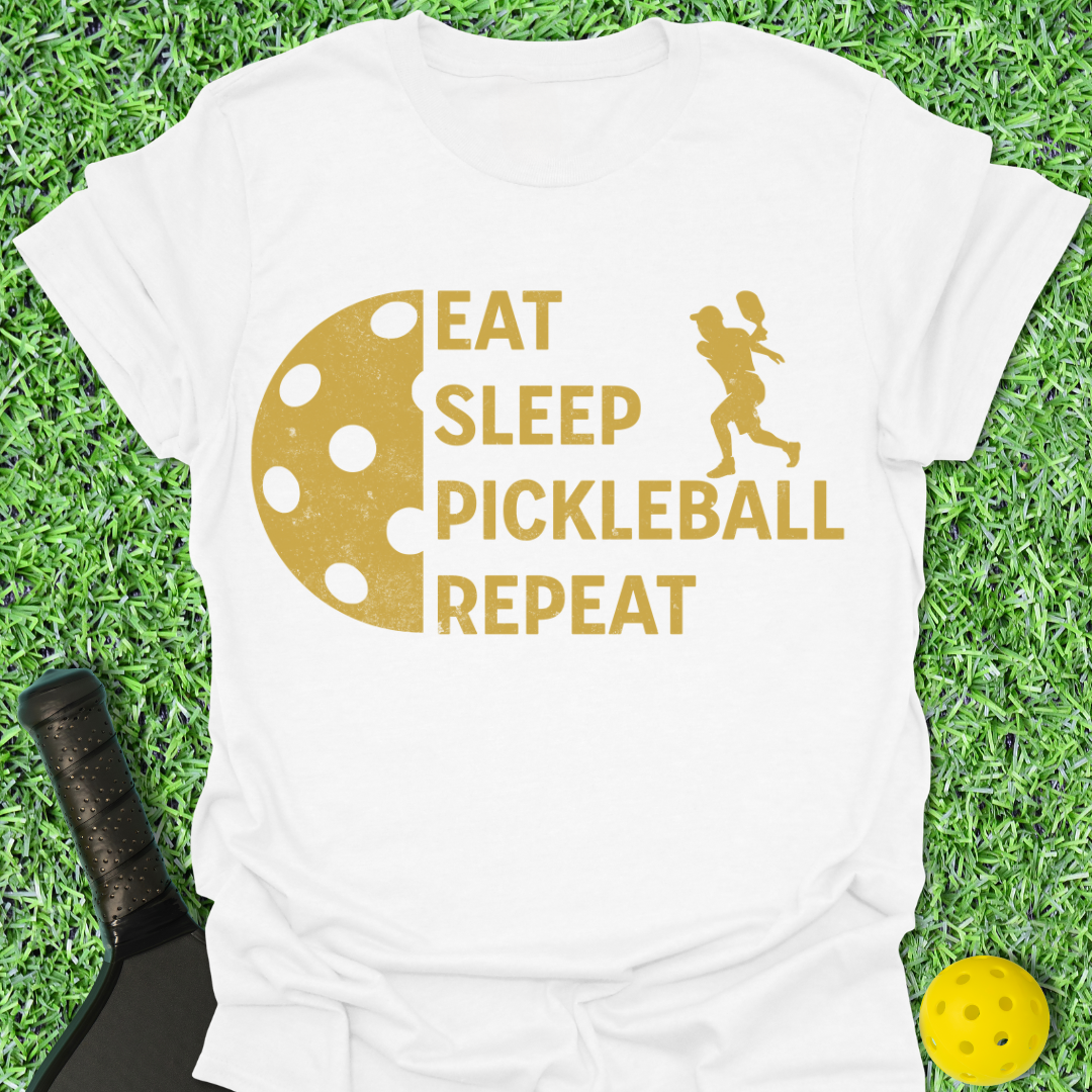 Eat Sleep Pickleball Repeat Guy T-Shirt