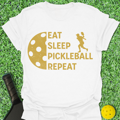 Eat Sleep Pickleball Repeat Guy T-Shirt